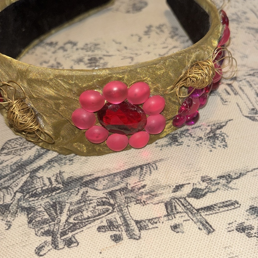 Colette Malouf Gold and Pink Baroque Hair Accessory - Picture 6 of 7